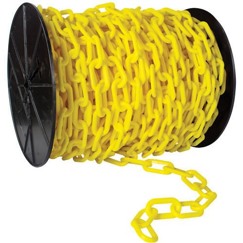 Heavy-Duty Plastic Safety Chain, Green, 2" Link, 120' Length Sécurité Médic