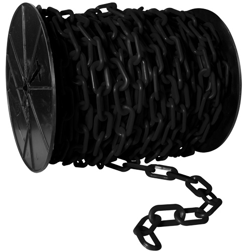 Heavy-Duty Plastic Safety Chain, White, 2" Link, 100' Length Sécurité Médic