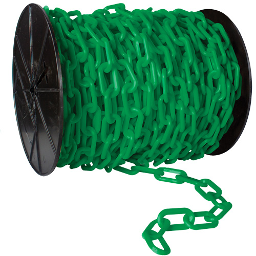 Heavy-Duty Plastic Safety Chain, Yellow, 2" Link, 100' Length Sécurité Médic