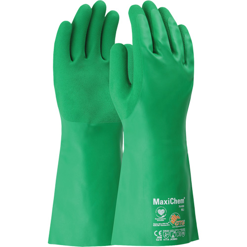 ATG MaxiChem&reg; Chemical-Resistant Gloves, Size Small, 14" L, Nitrile Sécurité Médic