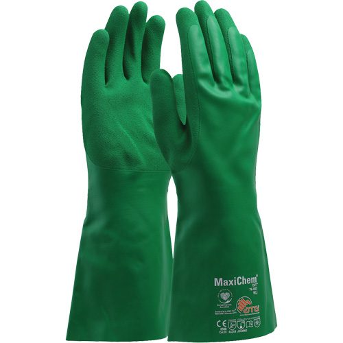 Gants r&eacute;sistants aux produits chimiques ATG MaxiChem Cut, Taille Petit, 14" lo, Nitrile Sécurité Médic
