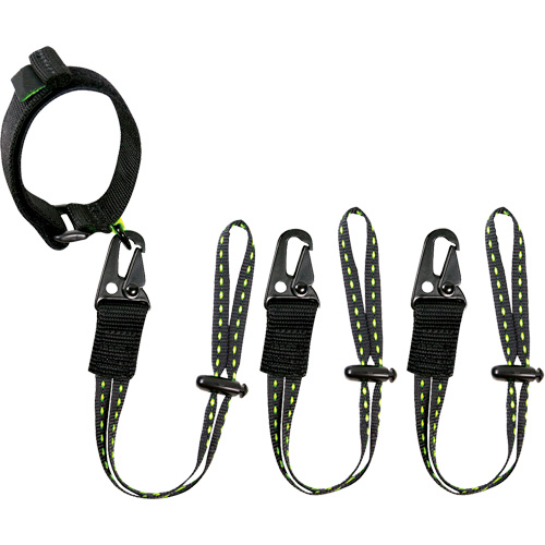 GearLink Wrist Lanyard with Interchangeable Ends, Fixed Length, Hook & Loop/Loop Sécurité Médic