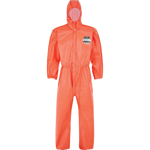 Combinaison MicroMax NS avec capuchon, poignets, taille et chevilles &eacute;lastiques, Petit, Orange, Microporeux Sécurité Médic