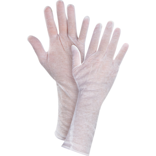 Gants d'inspection l&eacute;gers, Poly/coton, Poignet &agrave; ourlet, Hommes Sécurité Médic