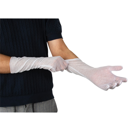 Gants d'inspection l&eacute;gers, Poly/coton, Poignet &agrave; ourlet, Hommes Sécurité Médic