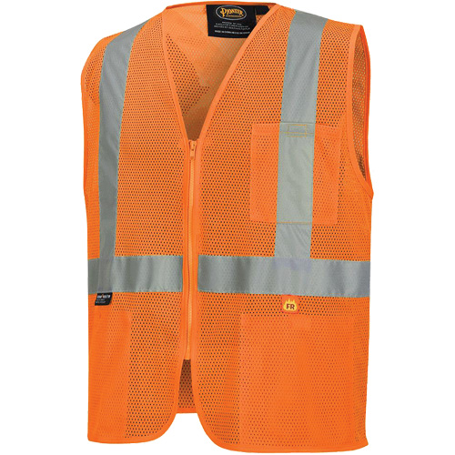 6943 Gilet de s&eacute;curit&eacute; &agrave; mailles ignifuge, Orange haute visibilit&eacute;, Petit, Polyester Sécurité Médic