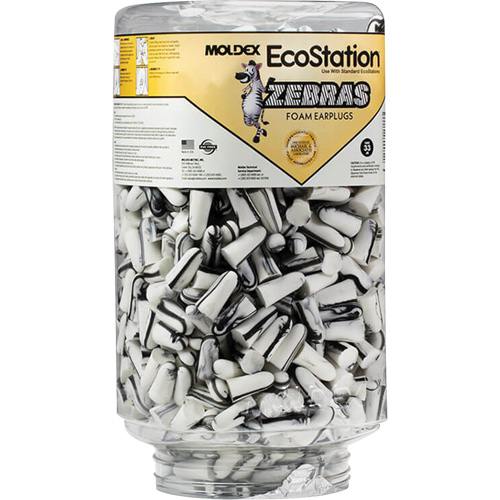 Zebras Disposable Earplugs Refill for EcoStation&reg;  Earplug Dispenser, Bulk - Canister Sécurité Médic