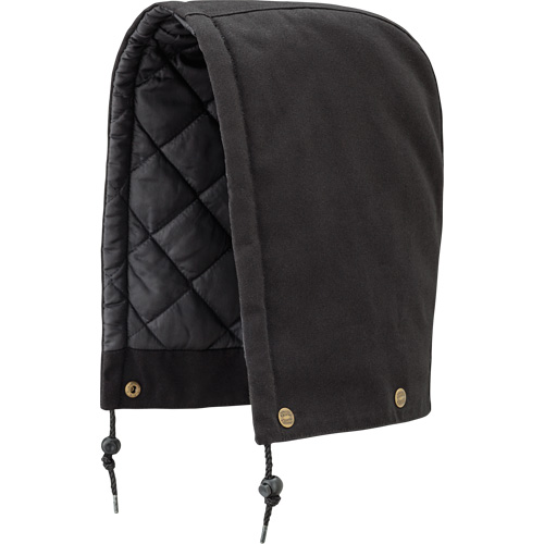 538BK Capuchon pour parka, blouson aviateur ou combinaison de s&eacute;curit&eacute; matelass&eacute;e, Noir, Coton Sécurité Médic