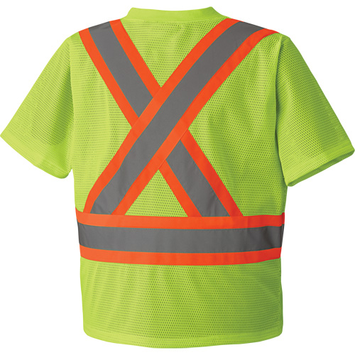 5993P T-shirt de s&eacute;curit&eacute; en maille, Polyester, Petit, Jaune lime haute visibilit&eacute; Sécurité Médic