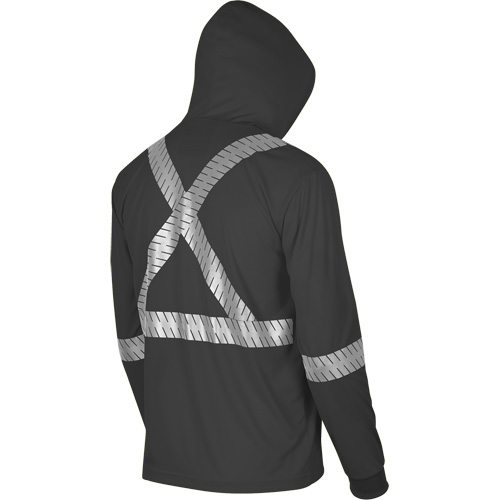 6966 Bird's-Eye Safety Hoodie, Small, Black Sécurité Médic