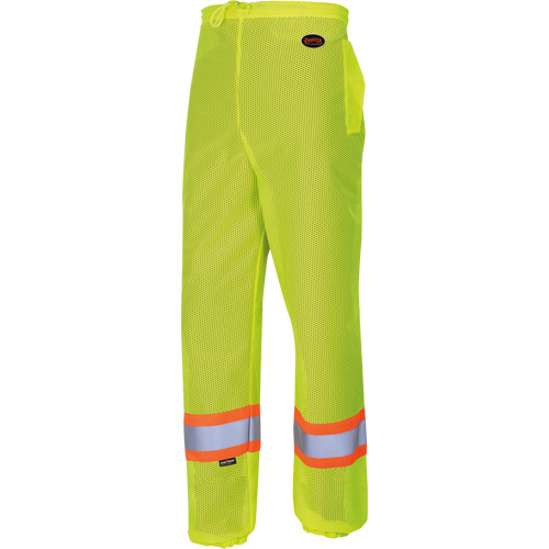 5670 Pantalon de s&eacute;curit&eacute; routi&egrave;re, Polyester, 2T-petit/T-petit, Jaune lime haute visibilit&eacute; Sécurité Médic