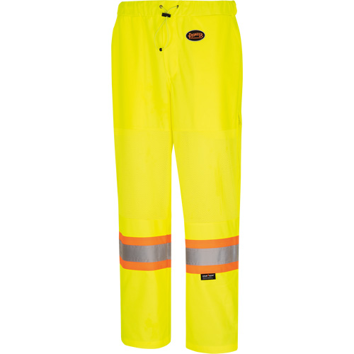 5999PW Pantalon de s&eacute;curit&eacute; routi&egrave;re pour femmes, Polyester, T-petit, Jaune lime haute visibilit&eacute; Sécurité Médic