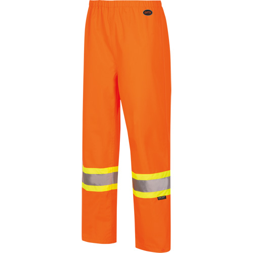 5627W Pantalon &agrave; bavette imperm&eacute;able pour femmes, Polyester/Polyur&eacute;thane, T-petit, Orange haute visibilit&eacute; Sécurité Médic