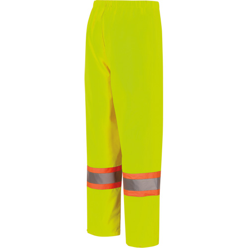 5629W Pantalon &agrave; bavette imperm&eacute;able pour femmes, Polyester/Polyur&eacute;thane, T-petit, Jaune lime haute visibilit&eacute; Sécurité Médic