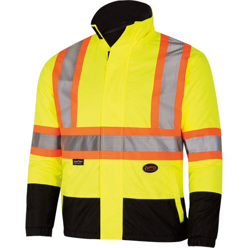 5771 Manteau de s&eacute;curit&eacute; imperm&eacute;able r&eacute;versible, Polyester/Polyur&eacute;thane, Jaune lime haute visibilit&eacute;, Petit Sécurité Médic