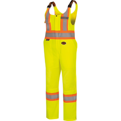 6000W Women's High-Visibility Traffic Safety Overalls, Polyester, X-Small, High Visibility Lime-Yellow Sécurité Médic