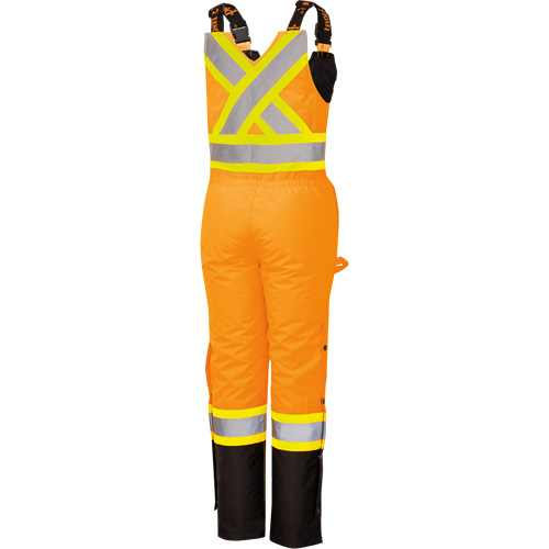 5040BBW Women's High-Visibility Waterproof Safety Overalls, Polyester, X-Small, Black/High Visibility Orange Sécurité Médic