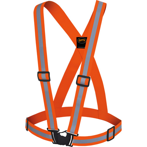 5496 High-Visibility Safety Sash, High Visibility Orange, Silver Reflective Colour, One Size Sécurité Médic