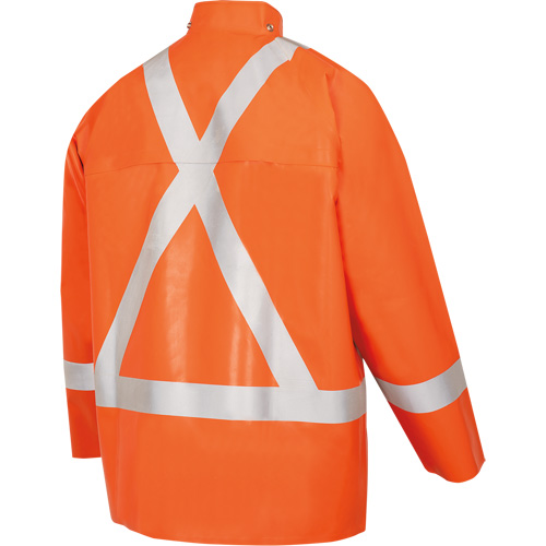 5990J Manteau de s&eacute;curit&eacute; imperm&eacute;able tr&egrave;s robuste ignifuge et r&eacute;sistant aux arcs &eacute;lectriques, Petit, Orange haute visibilit&eacute;, 11 cal/cm² Sécurité Médic