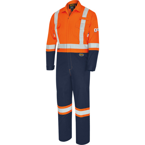 7702BBT FR-Tech&reg; 2-Tone Safety Coverall, Size 40 (Tall), Navy Blue/Orange, 10 cal/cm² Sécurité Médic