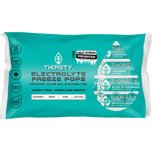 Hydration Drink Freeze Pops, Frozen, Mixed Flavours Sécurité Médic