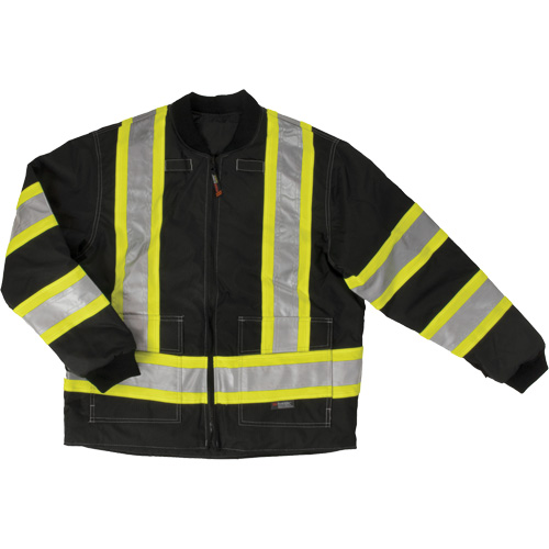 Ripstop 4-in-1 Safety Jacket, Polyester, Black, Large Sécurité Médic