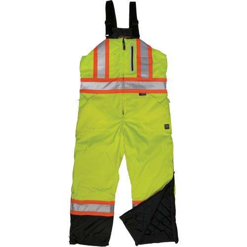 Ripstop Insulated Safety Bib Overall, Polyester, X-Small, High Visibility Lime-Yellow Sécurité Médic