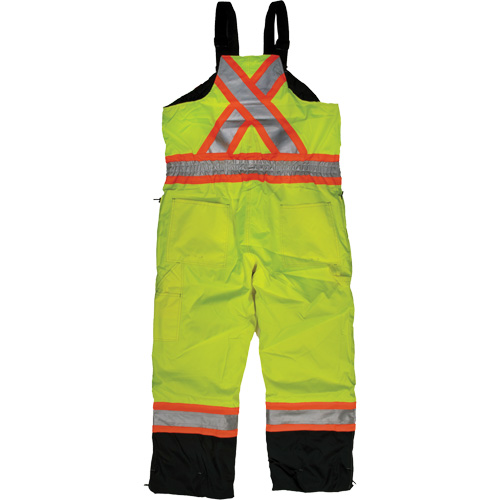 Ripstop Insulated Safety Bib Overall, Polyester, X-Small, High Visibility Lime-Yellow Sécurité Médic