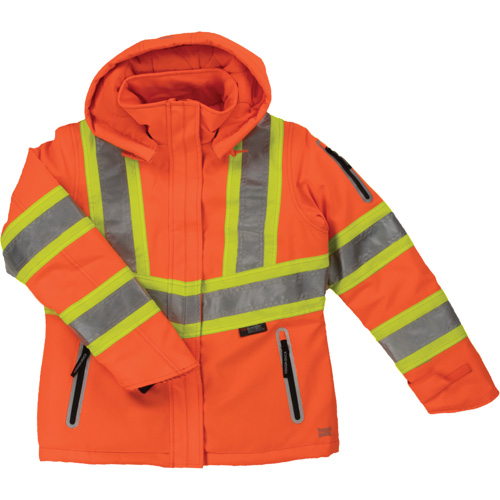 Womens Insulated Flex Safety Jacket, Polyester, High Visibility Orange, X-Large Sécurité Médic
