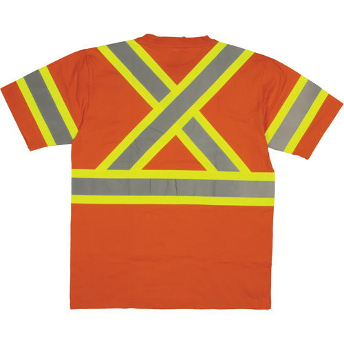 Chemise de s&eacute;curit&eacute; &agrave; manches courtes, Coton, T-petit, Orange haute visibilit&eacute; Sécurité Médic