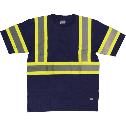 Short Sleeve Safety T-Shirt, Cotton, X-Small, Navy Blue Sécurité Médic