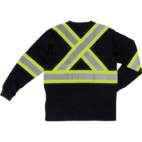 T-shirt de s&eacute;curit&eacute; &agrave; manches longues, Coton, T-petit, Noir Sécurité Médic