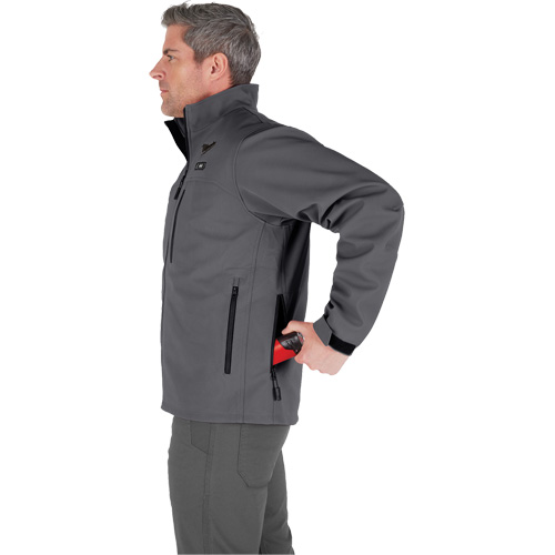 Manteau chauffante M12 ToughShell (manteau seulement), Hommes, T-Grand, Gris Sécurité Médic