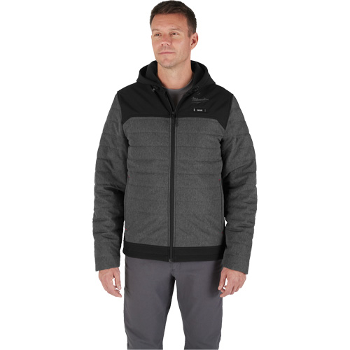 Veste chauffante M12 QuietShell avec pile, Hommes, Petit, Gris Sécurité Médic