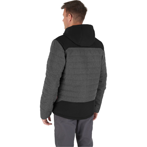Veste chauffante M12 QuietShell avec pile, Hommes, Petit, Gris Sécurité Médic