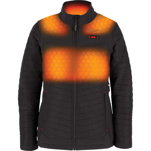 Manteau chauffant M12 Axis avec pile, Femmes, Grand, Noir Sécurité Médic
