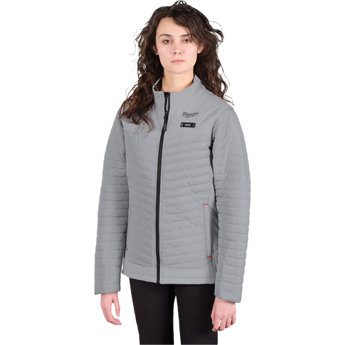 Manteau chauffant M12 Axis avec pile, Femmes, 2T-Grand, Gris Sécurité Médic
