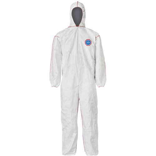 SFR Coveralls with Hood, Medium, White, Tyvek&reg; 400 Sécurité Médic