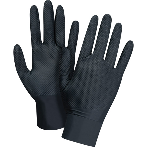 Heavyweight Tactile Grip Examination Gloves, Small, Nitrile, 8-mil, Powder-Free, Black, Class 2 Sécurité Médic