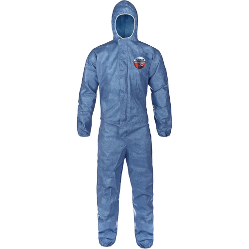 Hooded Coveralls, Large, Blue, MicroMax&reg; VP Sécurité Médic