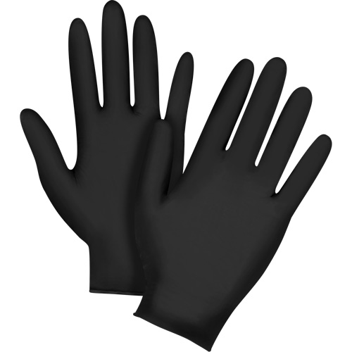 Vending Pack Disposable Gloves, Large, Nitrile, 5-mil, Powder-Free, Black, Class 2 Sécurité Médic