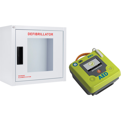 Ensemble armoire murale et d&eacute;fibrillateur AED 3, Automatique, Français, Classe 4 Sécurité Médic