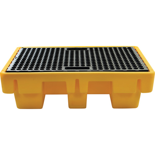 2-Drum Spill Pallet, 61 US gal. Spill Capacity, 51.5" x 36" x 15" Sécurité Médic