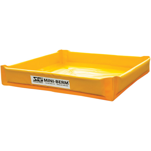 Yellow PVC Mini-Berm, 34 US gal. Capacity, 3' W x 3' L x 6" H Sécurité Médic
