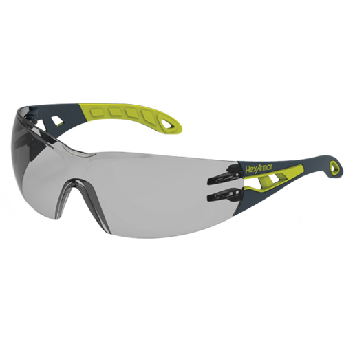 MX200 Rimless Wraparound Safety Glasses, 23% Grey Lens, Anti-Fog/Anti-Scratch, ANSI Z87+/Meets/Exceeds CSA Z94.3 Sécurité Médic