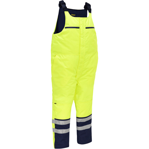 Bisley&reg; Extreme Cold Bib Overall, Polyester, Small, High Visibility Lime-Yellow Sécurité Médic