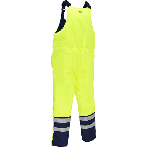 Bisley&reg; Extreme Cold Bib Overall, Polyester, Small, High Visibility Lime-Yellow Sécurité Médic