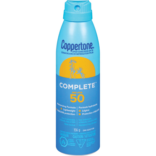 Protection solaire compl&egrave;te Coppertone, FPS 50, Vaporisateur Sécurité Médic