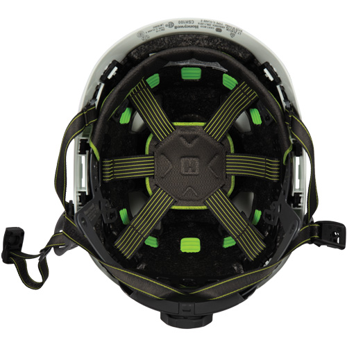 Casque de s&eacute;curit&eacute; d'escalade Fibre Metal, R&eacute;pond aux normes CSA type 2, Suspension Rochet, Ventil&eacute; Sécurité Médic