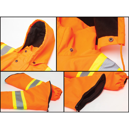Waterproof 7-in-1 Winter Parka, High Visibility Orange, Large Sécurité Médic